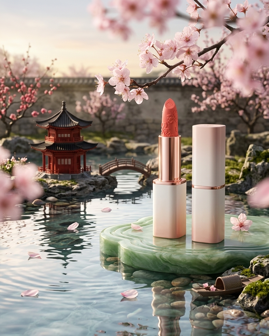 桜色のパッケージのリップスティック