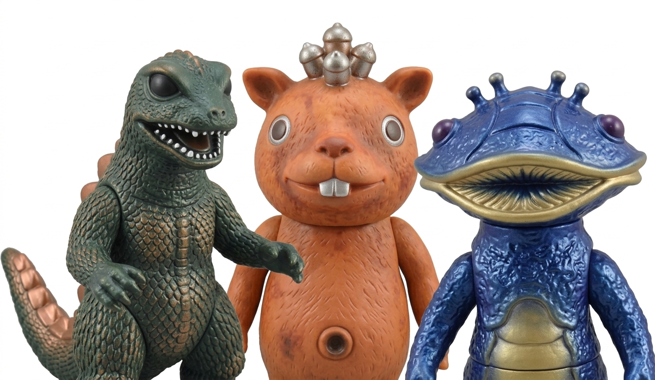 レトロ怪獣ソフビ人形3体|昭和のおもちゃ買取 レトロ怪獣ソフビ人形3体|昭和のおもちゃ買取