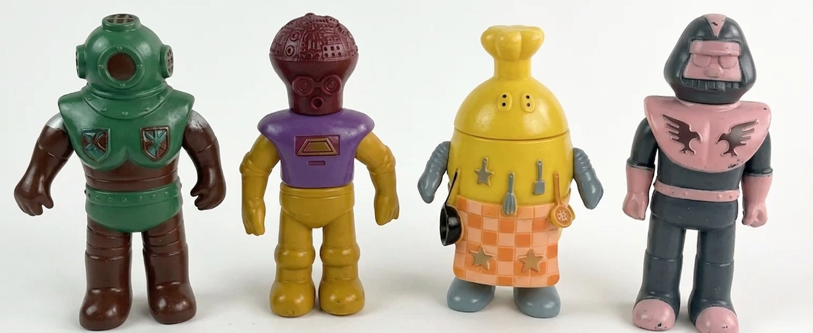 昭和レトロ ビニール人形ロボット4体|おもちゃ買取例 昭和レトロ ビニール人形ロボット4体|おもちゃ買取例